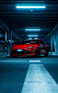 Preview wallpaper toyota, car, sports car, front view, red