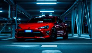 Preview wallpaper toyota, car, sports car, front view, red