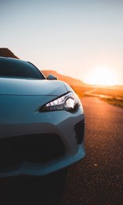 Preview wallpaper toyota, car, sports car, front view, white, road