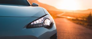 Preview wallpaper toyota, car, sports car, front view, white, road