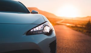 Preview wallpaper toyota, car, sports car, front view, white, road