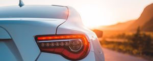 Preview wallpaper toyota, car, sports car, headlight, rear view, white