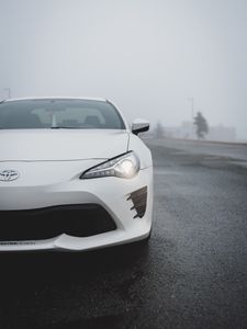 Preview wallpaper toyota, car, white, front view