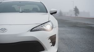 Preview wallpaper toyota, car, white, front view