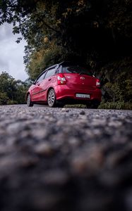 Preview wallpaper toyota etios, toyota, car, rear view, red