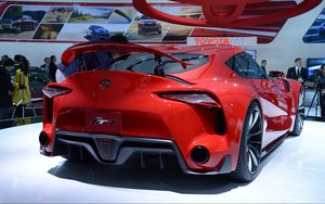 Preview wallpaper toyota, ft-1, concept, red, detroit, 2014