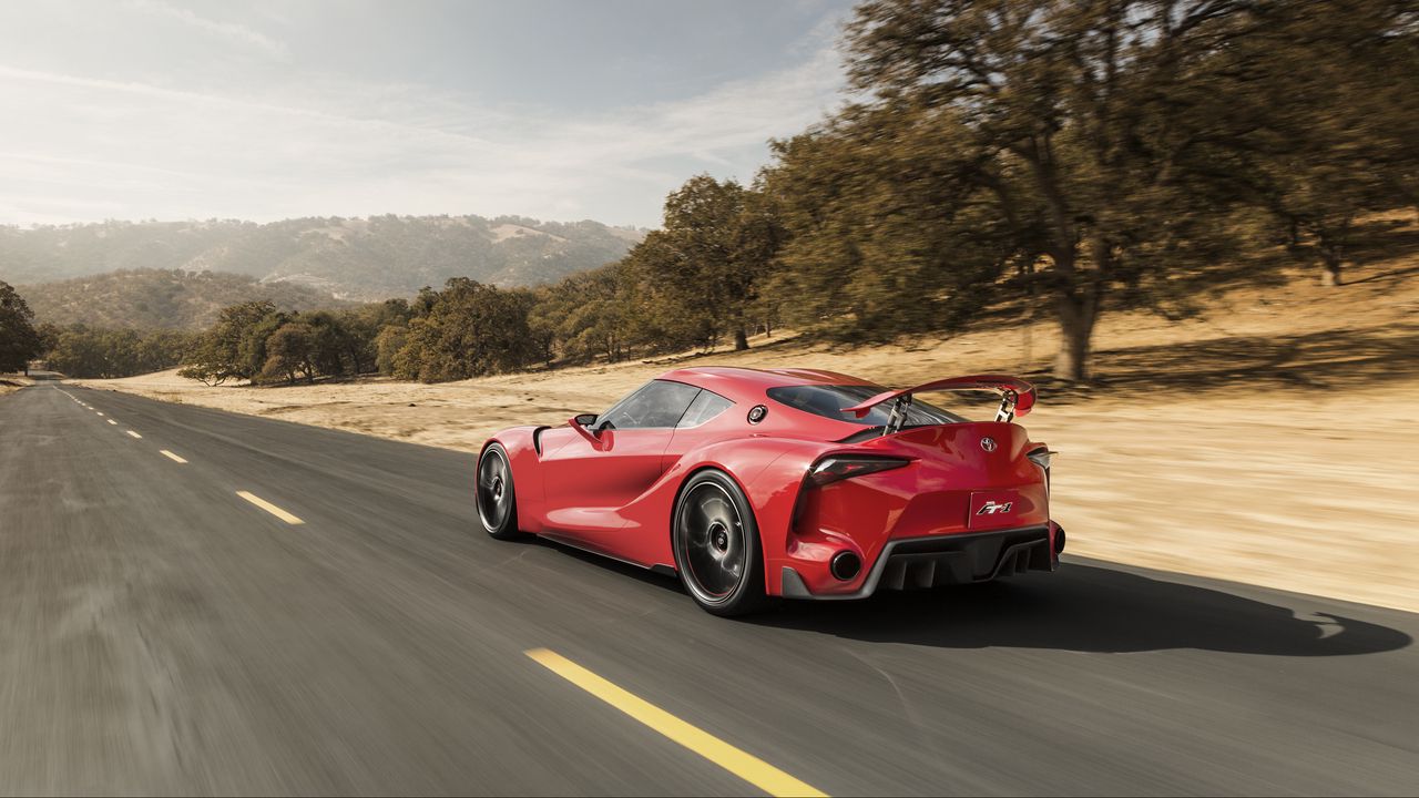 Wallpaper toyota, ft-1, concept, car, speed, side view