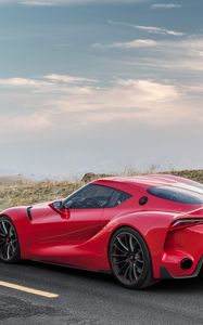 Preview wallpaper toyota, ft-1, red, machine, side view