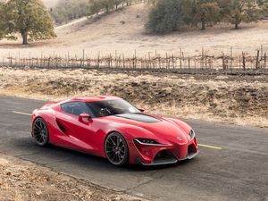 Preview wallpaper toyota, ft-1, red, side view