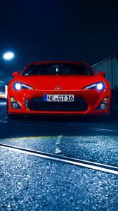 Preview wallpaper toyota, gt86, red, front view