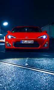 Preview wallpaper toyota, gt86, red, front view