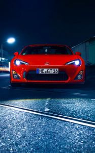 Preview wallpaper toyota, gt86, red, front view