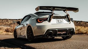 Preview wallpaper toyota gt86, toyota, car, white, road, back view