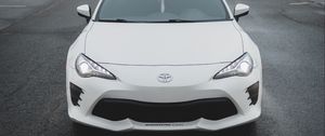 Preview wallpaper toyota gt86, toyota, car, white, road, fog