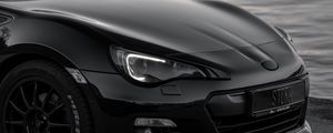 Preview wallpaper toyota gt86, toyota, car, black, coast