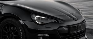 Preview wallpaper toyota gt86, toyota, car, black, coast