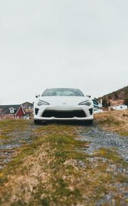 Preview wallpaper toyota gt86, toyota, car, white, village