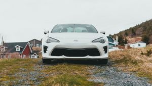 Preview wallpaper toyota gt86, toyota, car, white, village