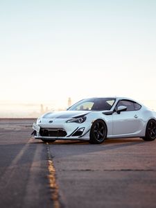 Preview wallpaper toyota gt86, toyota, car, white, parking