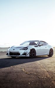 Preview wallpaper toyota gt86, toyota, car, white, asphalt