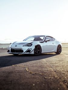 Preview wallpaper toyota gt86, toyota, car, white, asphalt