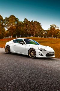 Preview wallpaper toyota, gt86, white, side view