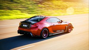 Preview wallpaper toyota gt 86, toyota, red, side view