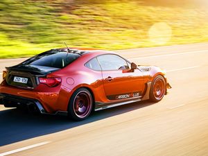 Preview wallpaper toyota gt 86, toyota, red, side view