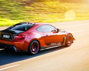 Preview wallpaper toyota gt 86, toyota, red, side view