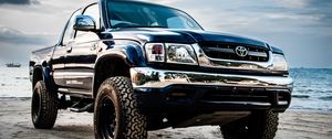 Preview wallpaper toyota hilux, toyota, car, blue