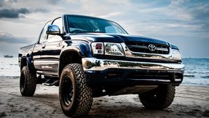 Preview wallpaper toyota hilux, toyota, car, blue