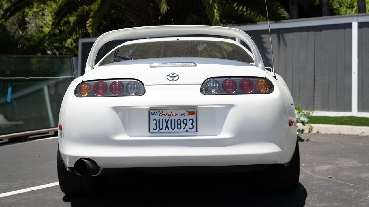 Wallpaper toyota, sports car, car, rear view, white