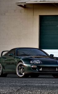 Preview wallpaper toyota, supra, green, front view
