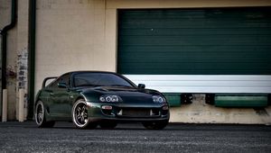 Preview wallpaper toyota, supra, green, front view