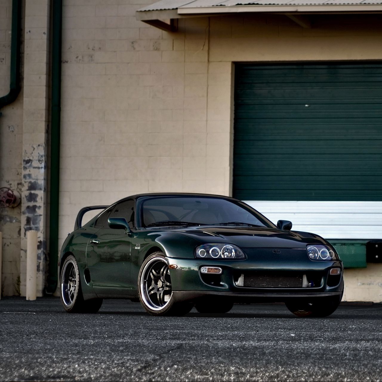 Download wallpaper 1280x1280 toyota, supra, green, front view ipad ...