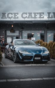 Preview wallpaper toyota supra mk5, car, sportscar, supercar, blue, front view