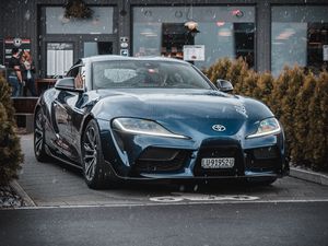 Preview wallpaper toyota supra mk5, car, sportscar, supercar, blue, front view