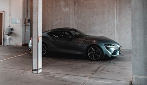 Preview wallpaper toyota supra, toyota, car, gray, side view