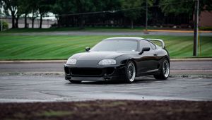 Preview wallpaper toyota supra, toyota, car, black