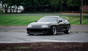 Preview wallpaper toyota supra, toyota, car, black