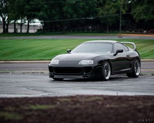 Preview wallpaper toyota supra, toyota, car, black