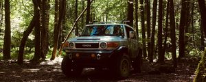 Preview wallpaper toyota, suv, jeep, front view, forest