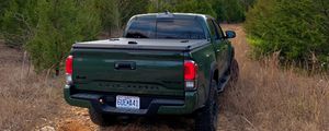 Preview wallpaper toyota tacoma, toyota, car, pickup, suv, green