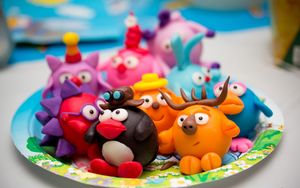 Preview wallpaper toys, cartoon, clay, kids
