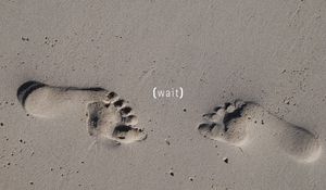 Preview wallpaper traces, sand, footprint, gray