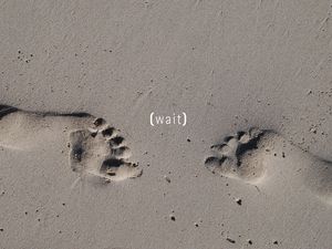 Preview wallpaper traces, sand, footprint, gray