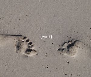 Preview wallpaper traces, sand, footprint, gray