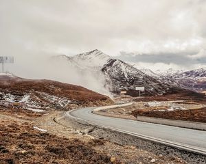 Preview wallpaper track, road, turn, mountain