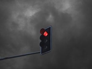 Preview wallpaper traffic light, light, red, minimalism