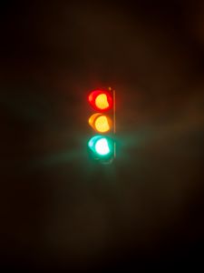 Preview wallpaper traffic light, lights, night, glow